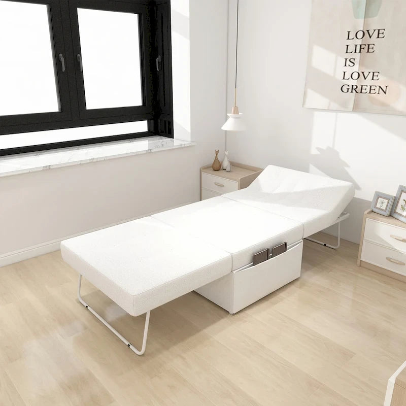 Convertible 4 in 1 Folding Ottoman Sleeper Bed