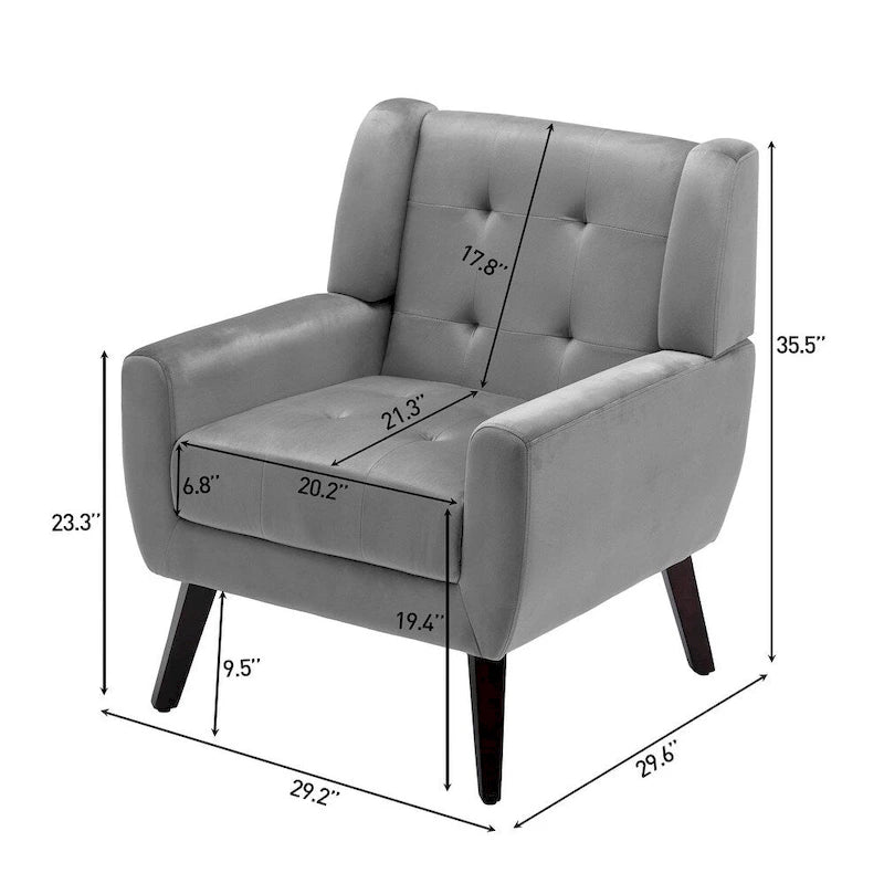 Gestoffeerde loungefauteuil met gecapitonneerde armleuningen