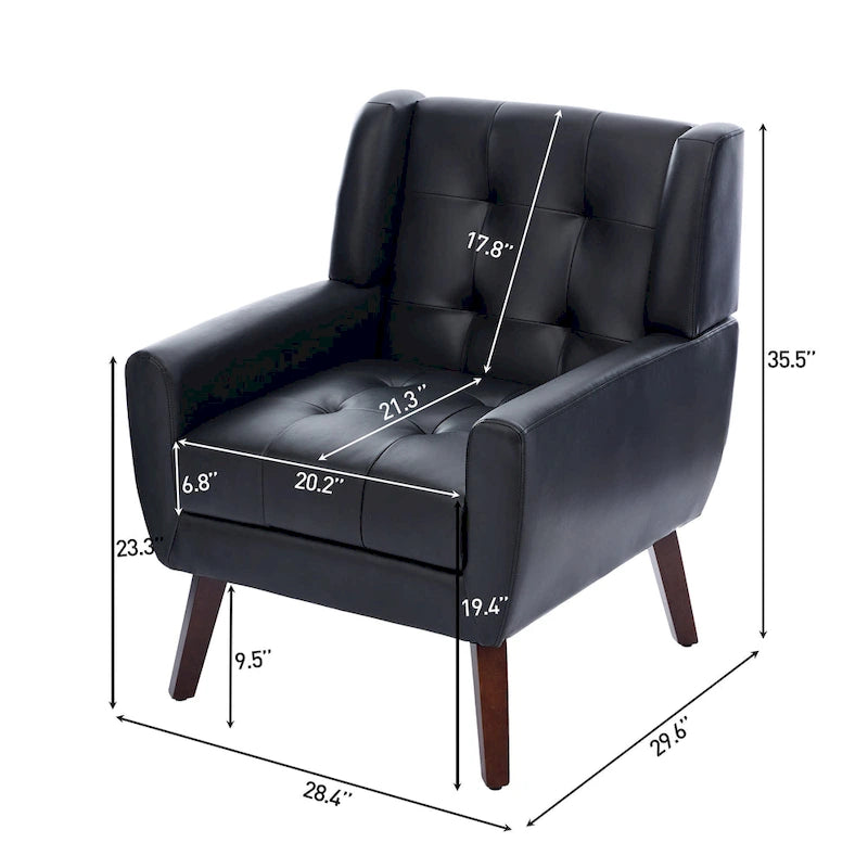 Gestoffeerde loungefauteuil met gecapitonneerde armleuningen