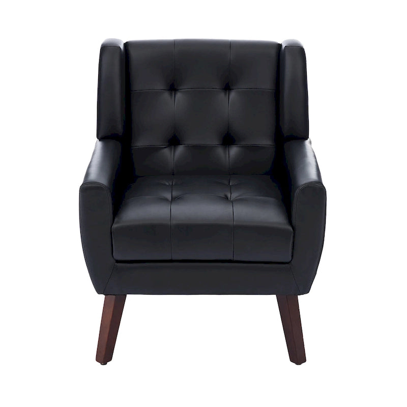 Gestoffeerde loungefauteuil met gecapitonneerde armleuningen