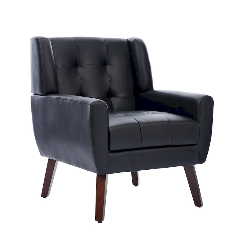 Gestoffeerde loungefauteuil met gecapitonneerde armleuningen