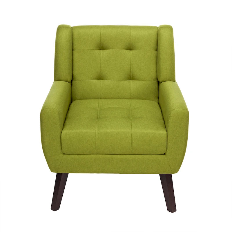 Gestoffeerde loungefauteuil met gecapitonneerde armleuningen