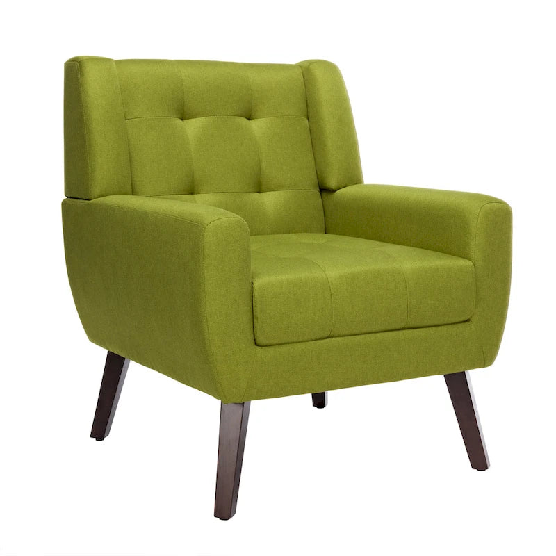 Gestoffeerde loungefauteuil met gecapitonneerde armleuningen