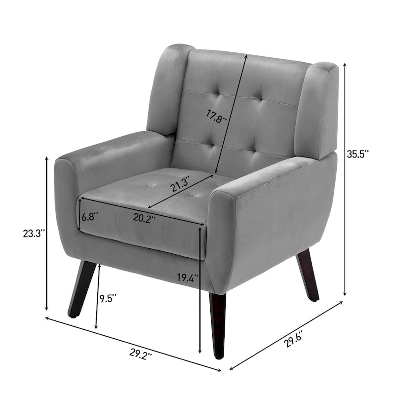 Gestoffeerde loungefauteuil met gecapitonneerde armleuningen