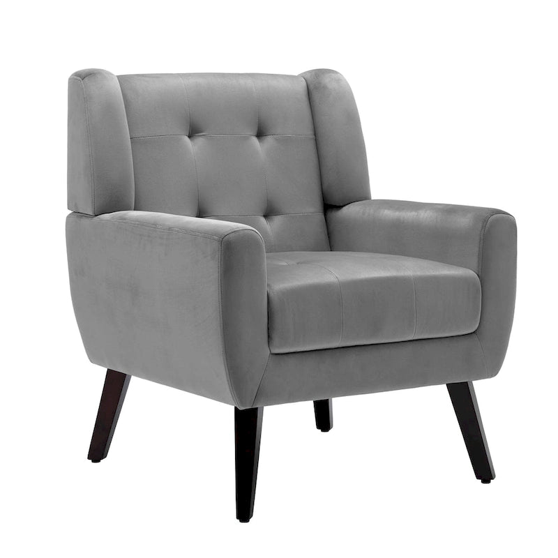 Gestoffeerde loungefauteuil met gecapitonneerde armleuningen