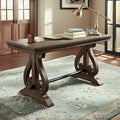 Vikos Wire Brushed Oak Finish 1-Drawer Writing Desk