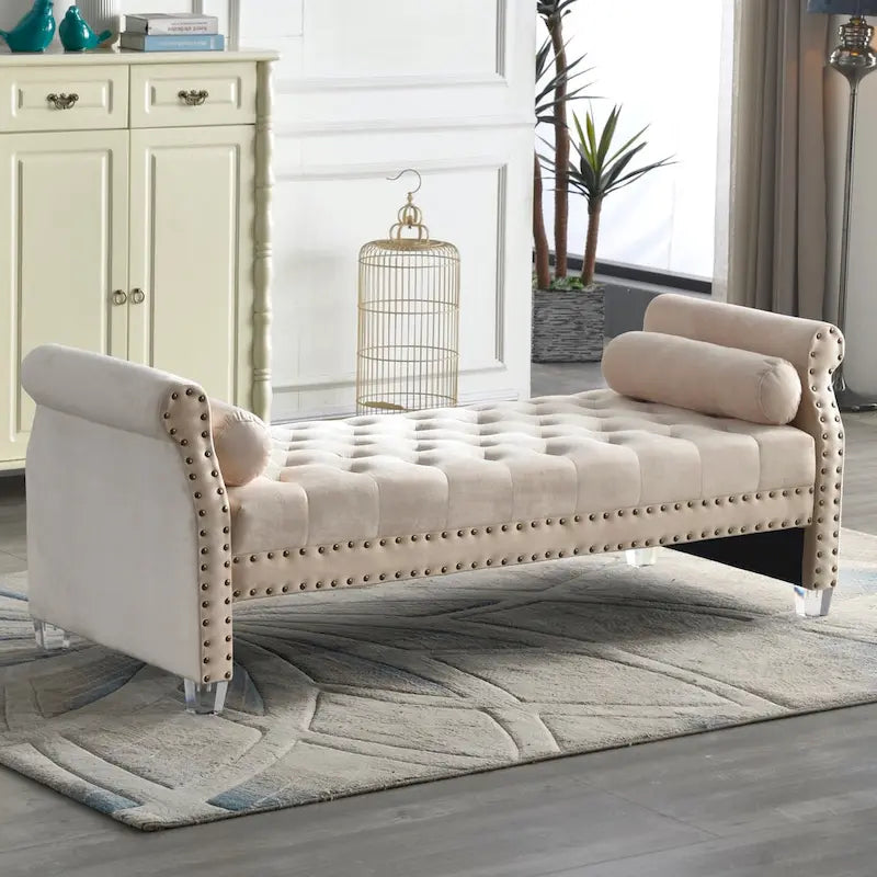 Flared Arm Upholstered Sofa Bed