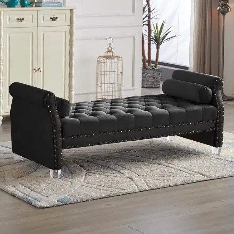 Flared Arm Upholstered Sofa Bed