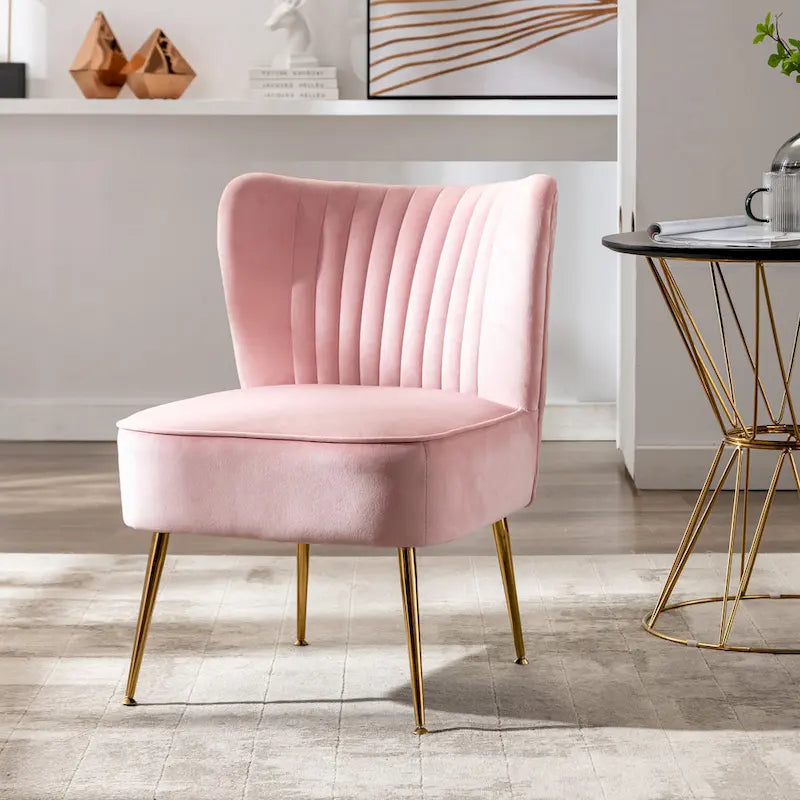 Contemporary Velvet Upholstered Accent Chair