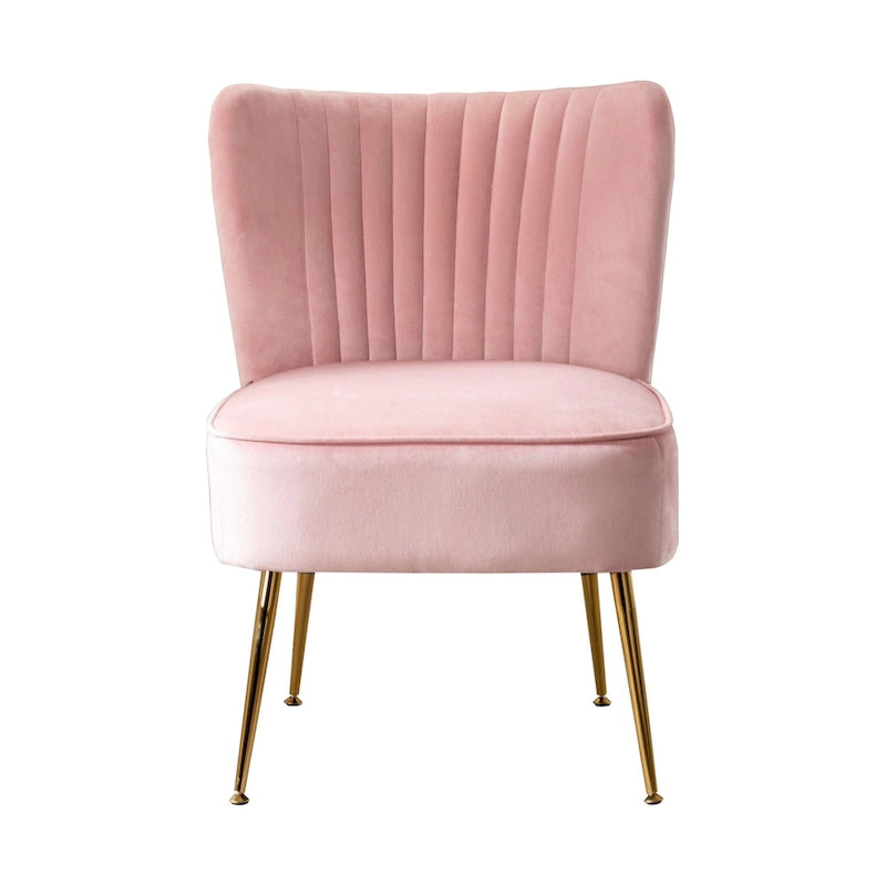 Contemporary Velvet Upholstered Accent Chair