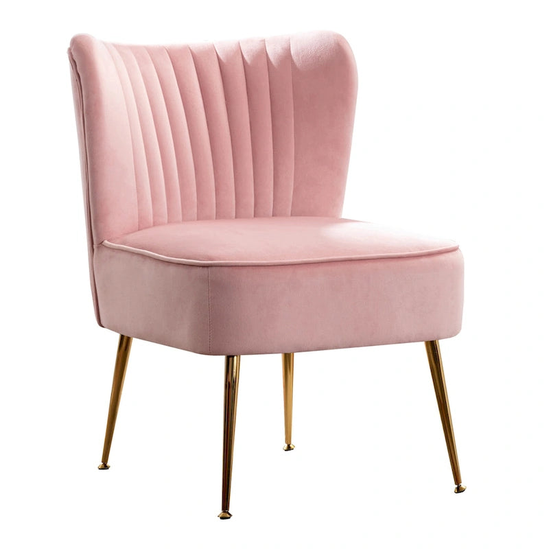 Contemporary Velvet Upholstered Accent Chair
