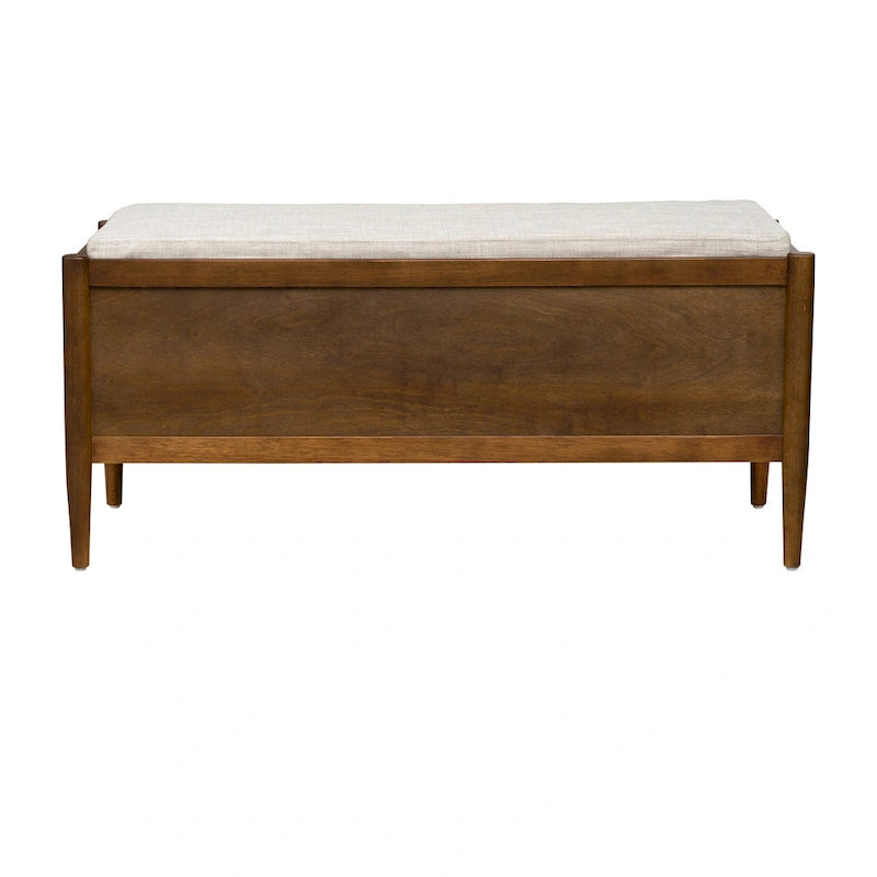Banc d'appoint avec rangement et coussin rembourré - 42W x 17D x 19.5H