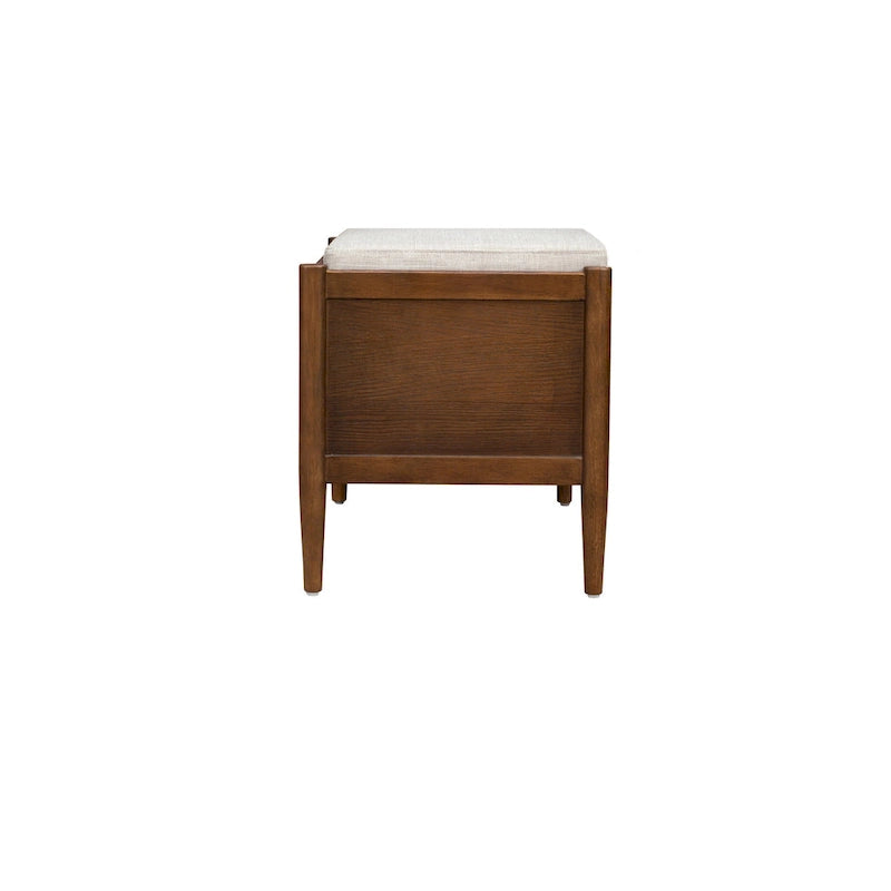 Banc d'appoint avec rangement et coussin rembourré - 42W x 17D x 19.5H