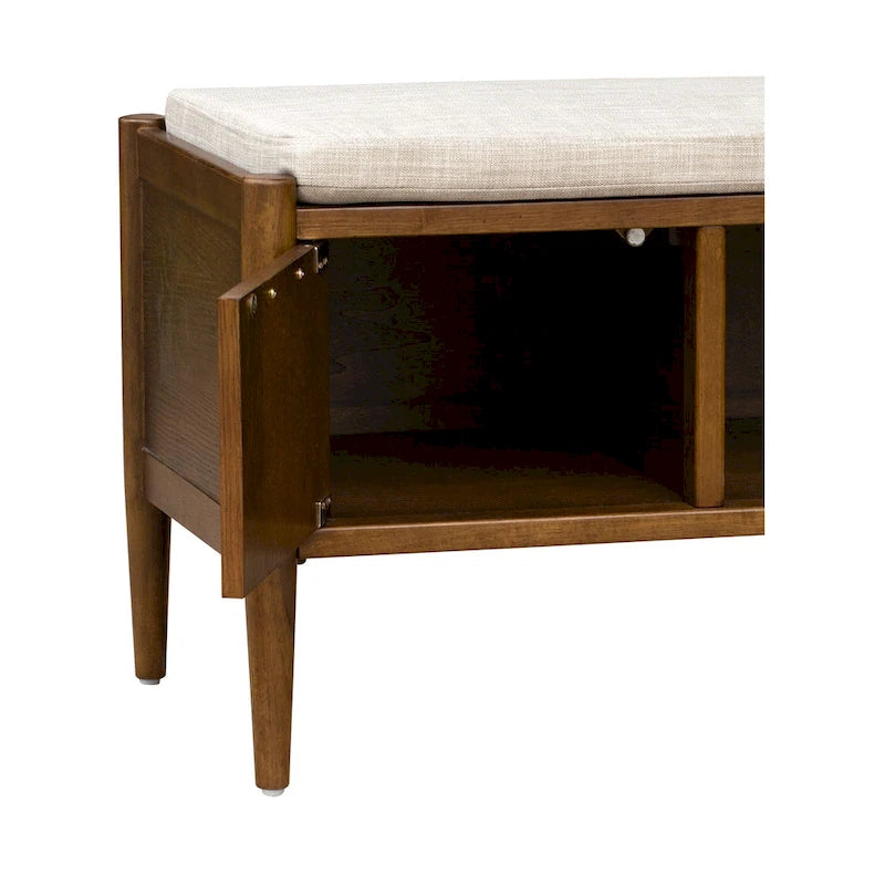 Banc d'appoint avec rangement et coussin rembourré - 42W x 17D x 19.5H