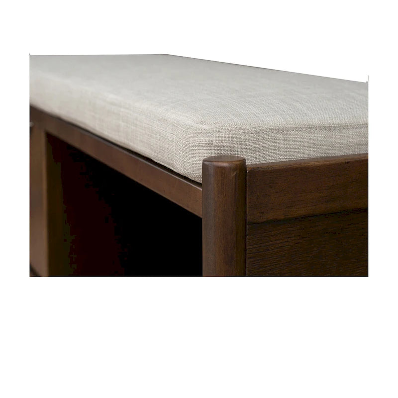 Banc d'appoint avec rangement et coussin rembourré - 42W x 17D x 19.5H