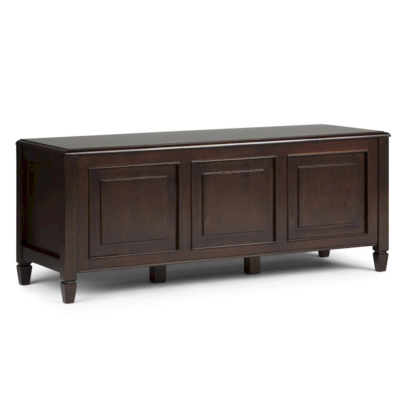SOLID WOOD 51 inch Wide Traditional Storage Bench Trunk - 51 W x 18 D x 20.75 H