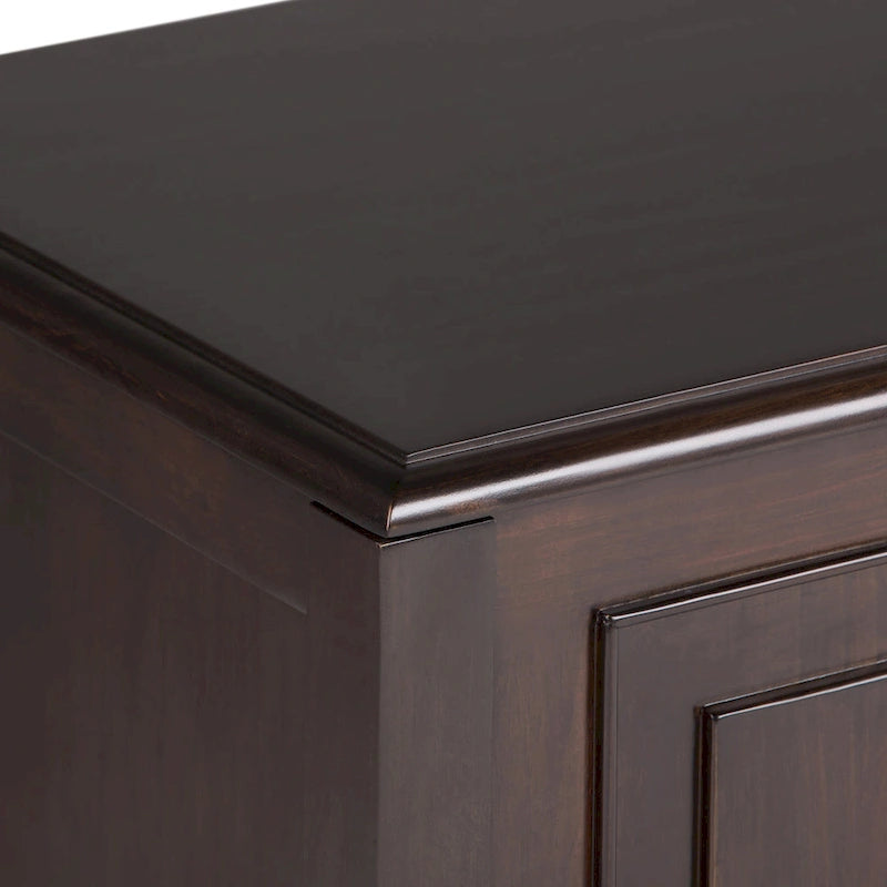 OPSLAGBANK VAN MASSIEF HOUT, 51 inch breed, in traditionele stijl - 51 W x 18 D x 20.75 H