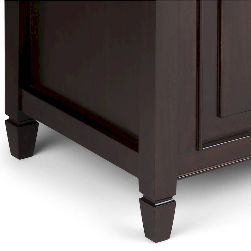 SOLID WOOD 51 inch Wide Traditional Storage Bench Trunk - 51 W x 18 D x 20.75 H