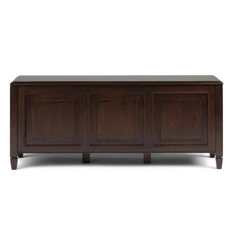 SOLID WOOD 51 inch Wide Traditional Storage Bench Trunk - 51 W x 18 D x 20.75 H
