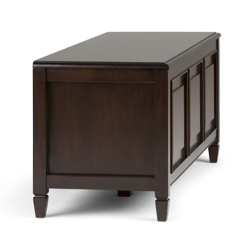 SOLID WOOD 51 inch Wide Traditional Storage Bench Trunk - 51 W x 18 D x 20.75 H