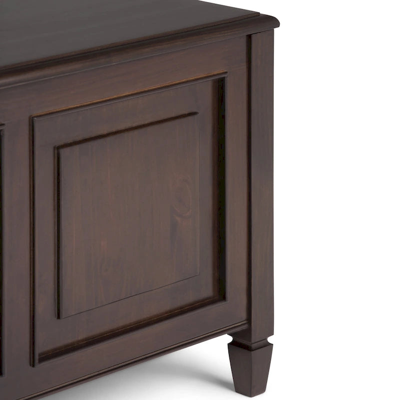 SOLID WOOD 51 inch Wide Traditional Storage Bench Trunk - 51 W x 18 D x 20.75 H
