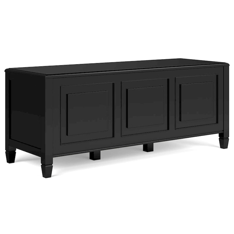 SOLID WOOD 51 inch Wide Traditional Storage Bench Trunk - 51 W x 18 D x 20.75 H