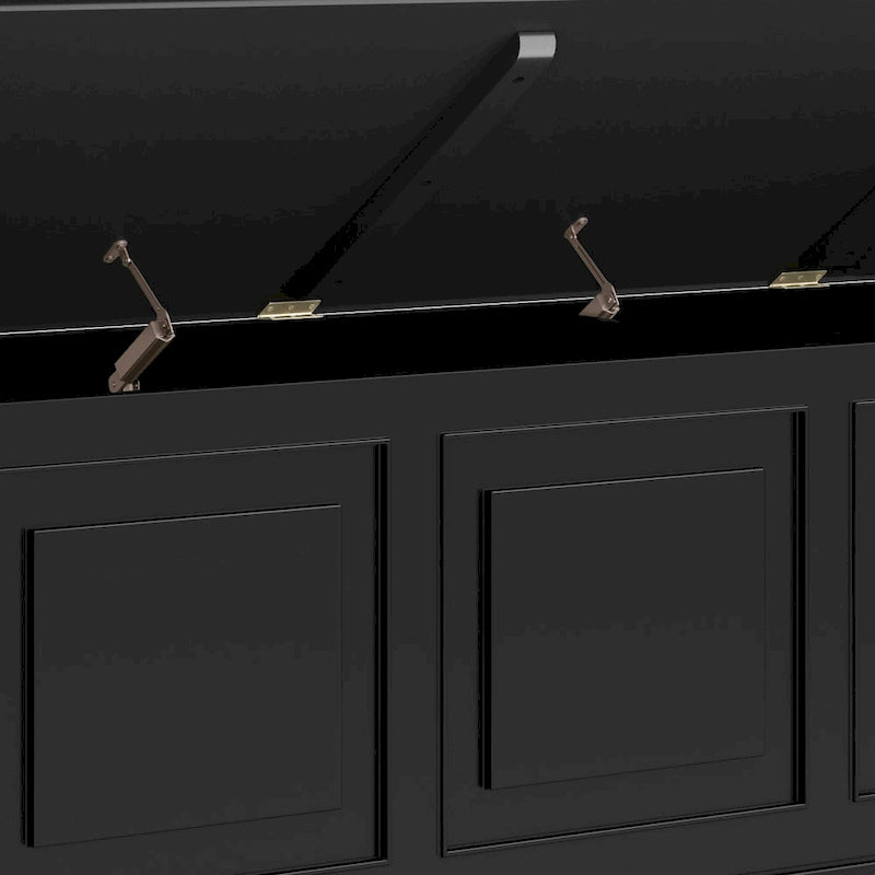 SOLID WOOD 51 inch Wide Traditional Storage Bench Trunk - 51 W x 18 D x 20.75 H