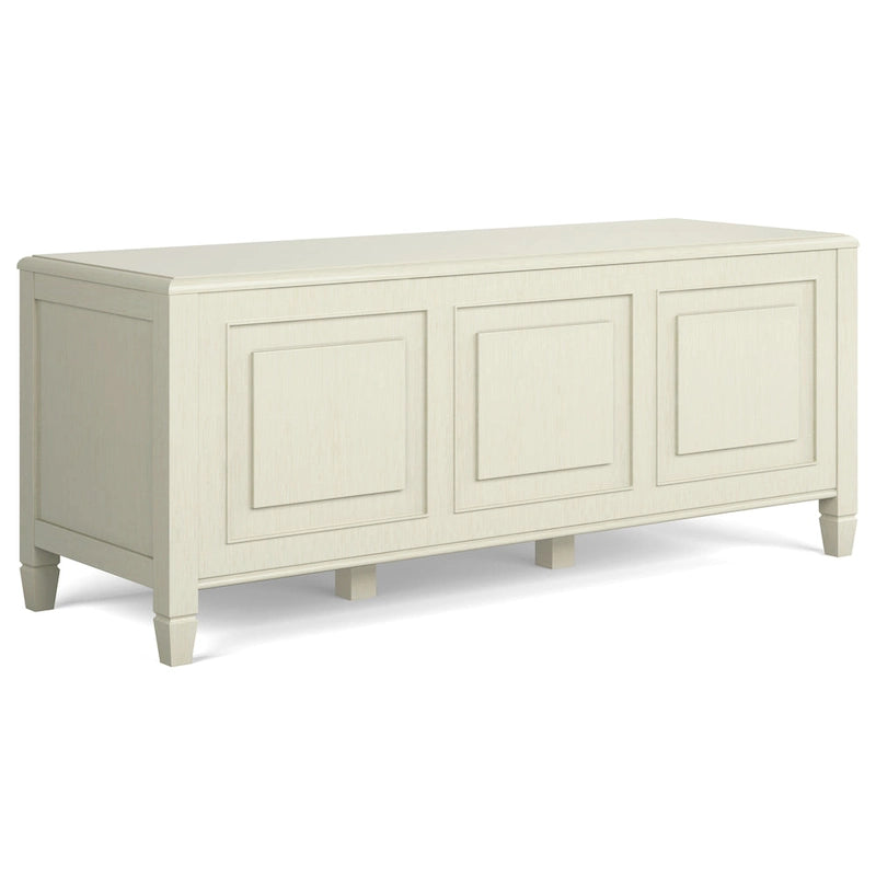 SOLID WOOD 51 inch Wide Traditional Storage Bench Trunk - 51 W x 18 D x 20.75 H
