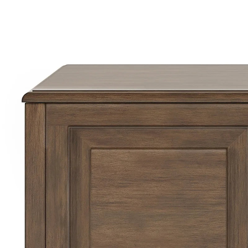 SOLID WOOD 51 inch Wide Traditional Storage Bench Trunk - 51 W x 18 D x 20.75 H