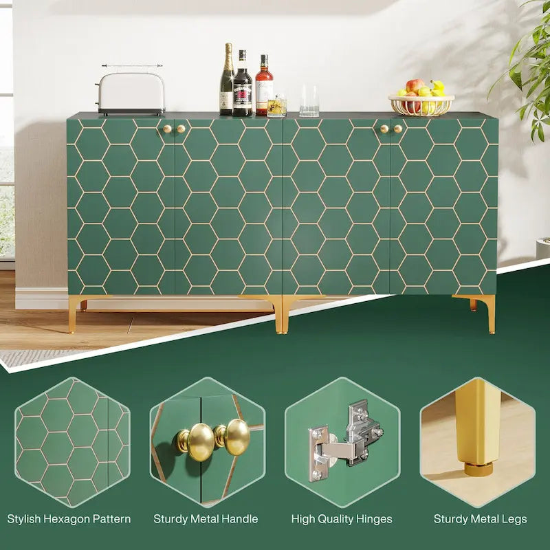 Meuble de rangement d'appoint moderne de 31.5 pour salon et cuisine (lot de 2 )