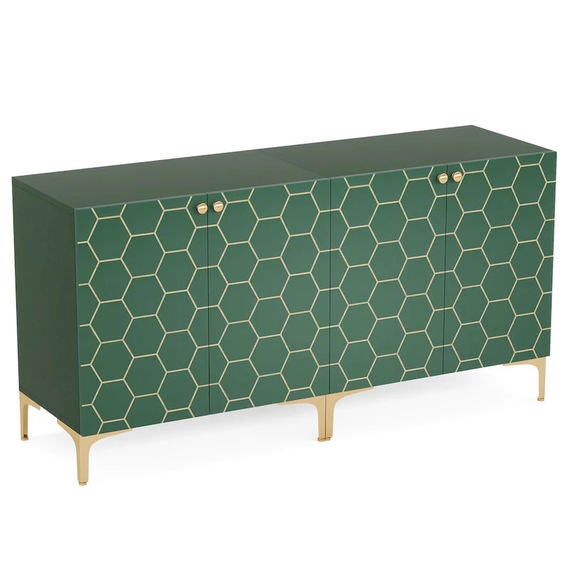 Meuble de rangement d'appoint moderne de 31.5 pour salon et cuisine (lot de 2 )