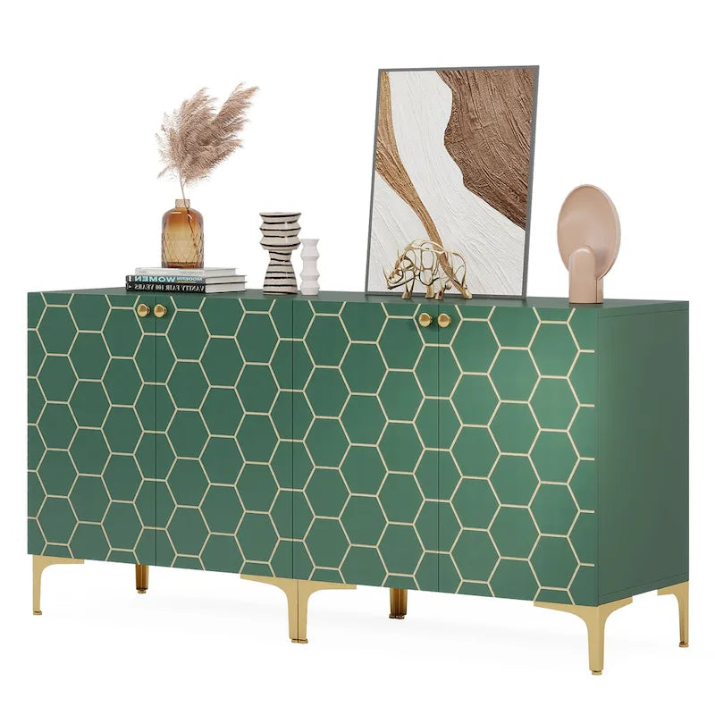 Meuble de rangement d'appoint moderne de 31.5 pour salon et cuisine (lot de 2 )
