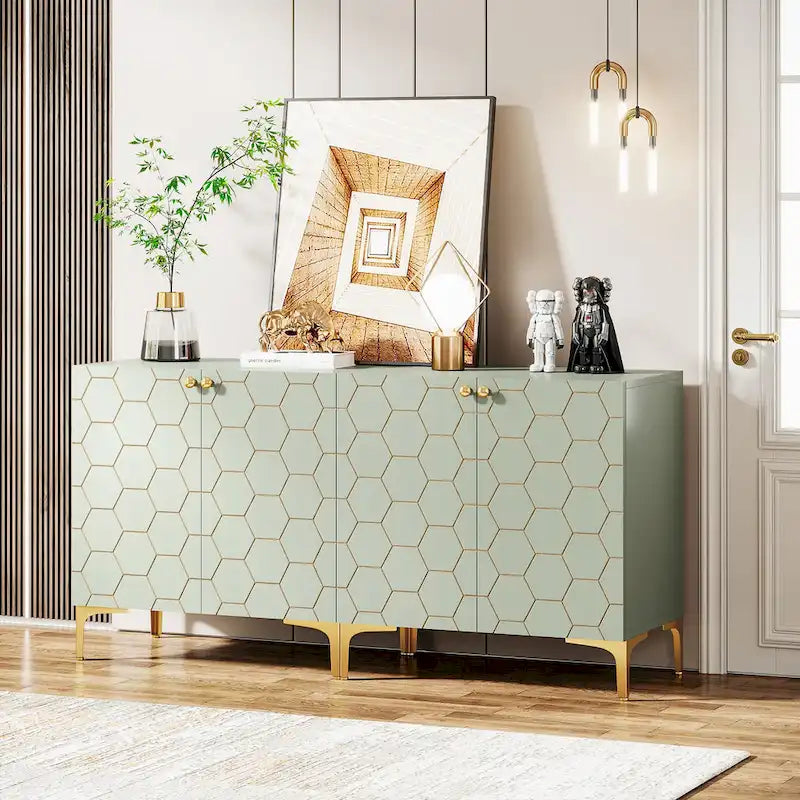 Meuble de rangement d'appoint moderne de 31.5 pour salon et cuisine (lot de 2 )