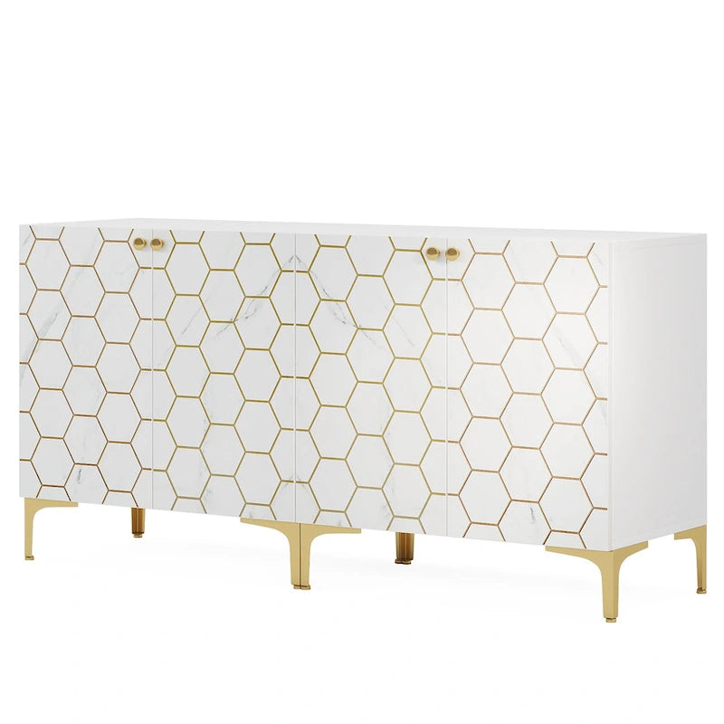 Meuble de rangement d'appoint moderne de 31.5 pour salon et cuisine (lot de 2 )