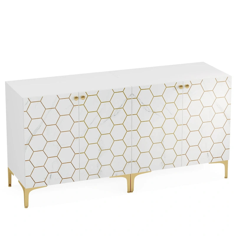 Meuble de rangement d'appoint moderne de 31.5 pour salon et cuisine (lot de 2 )
