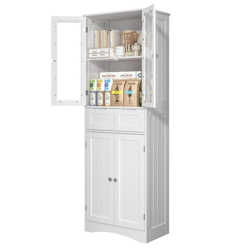 Dispensa alta da cucina, mobile contenitore indipendente, mobile contenitore da bagno con ante