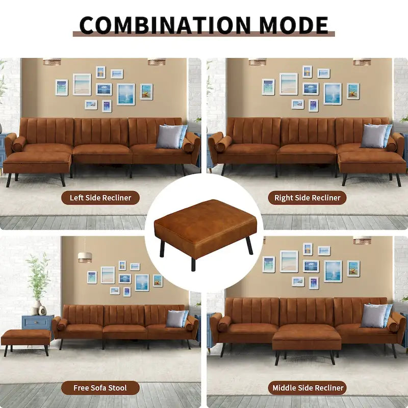 Canapé-lit futon convertible avec ottoman méridienne pour bureau, canapé-lit futon en velours