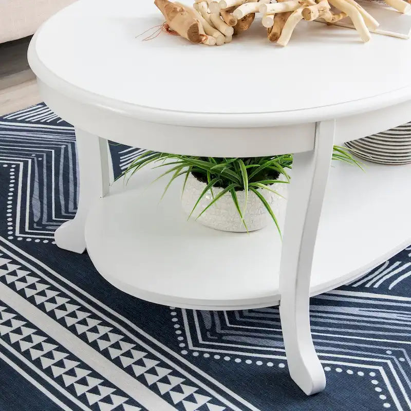Rusitc White Wood Coffee Table